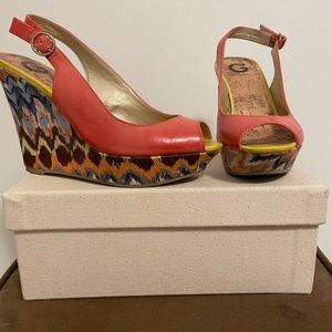 G by Guess Salmon Wedge Slingback